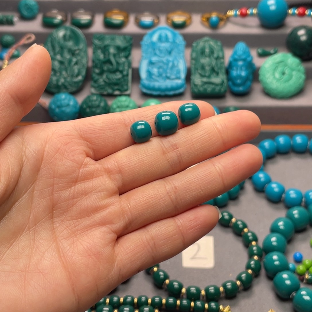 石材哎***去 蓝绿老型3颗