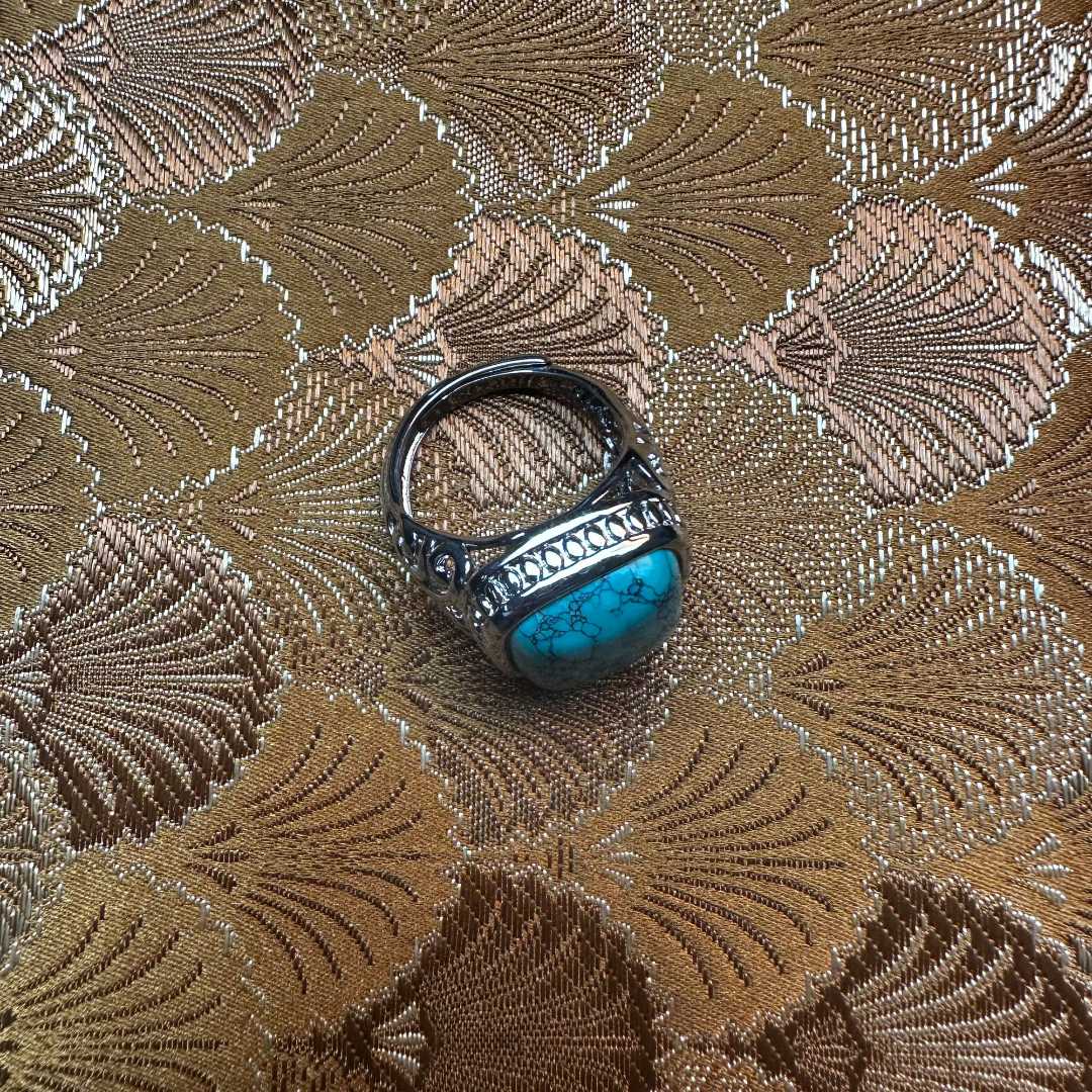 非金属戒指 【 炎轩文趣斋】绿色松戒指