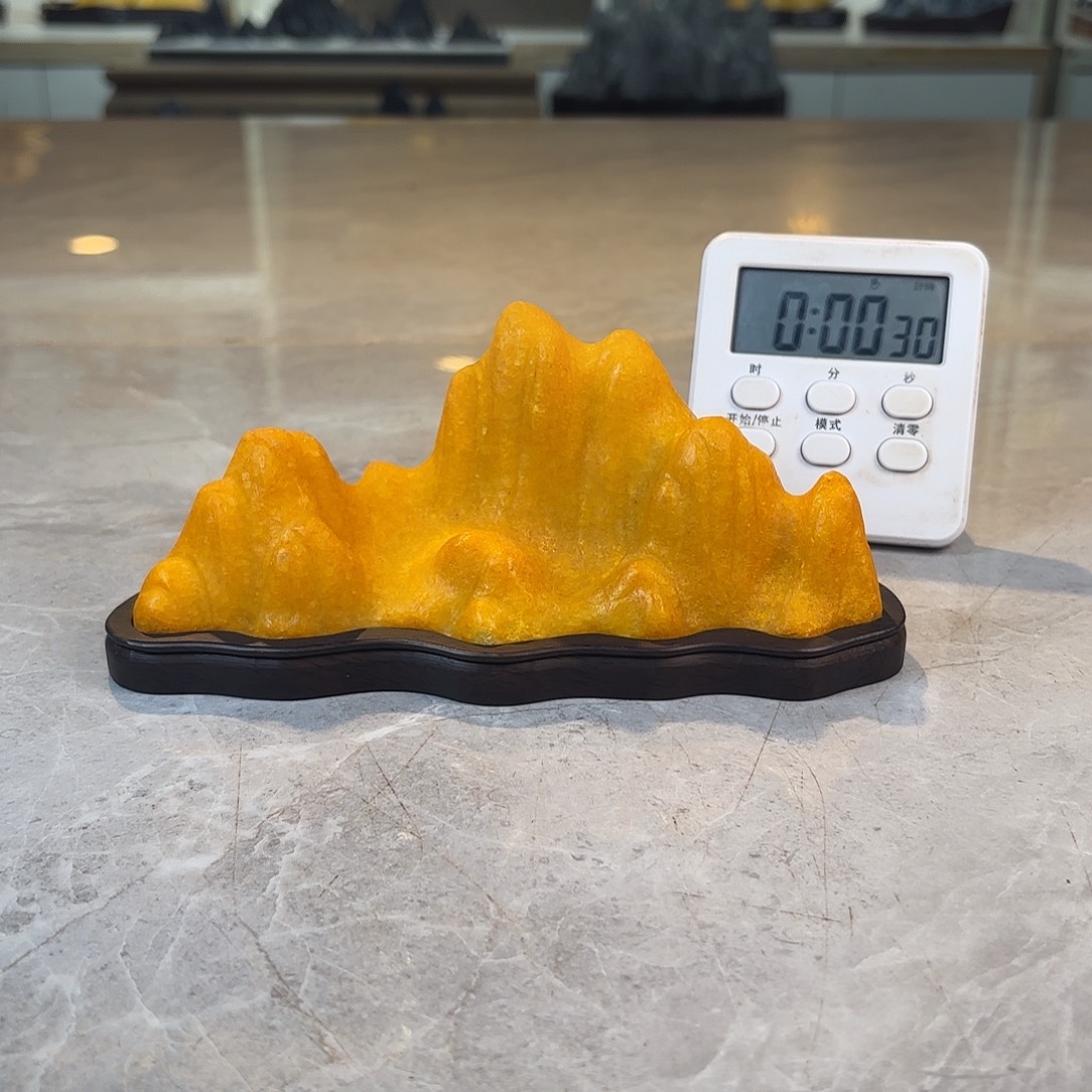 谁***沉陶灵璧石手工雕刻奇石摆件