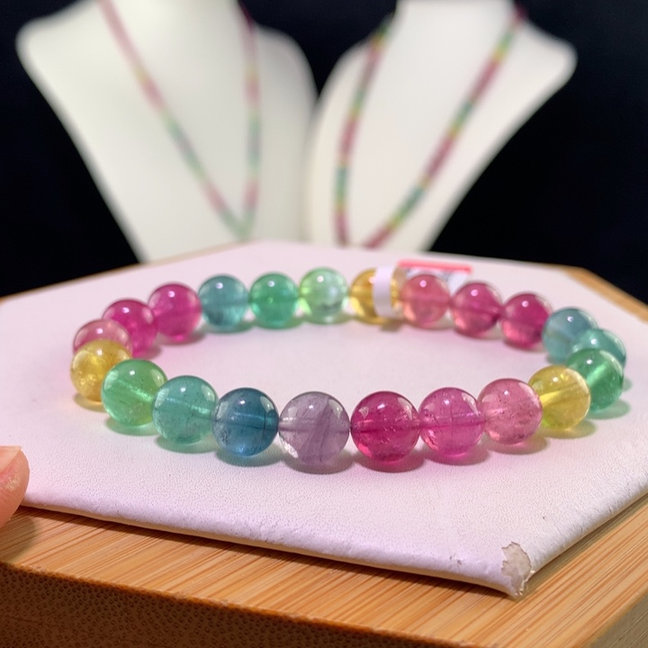 双色碧玺手链未镶嵌