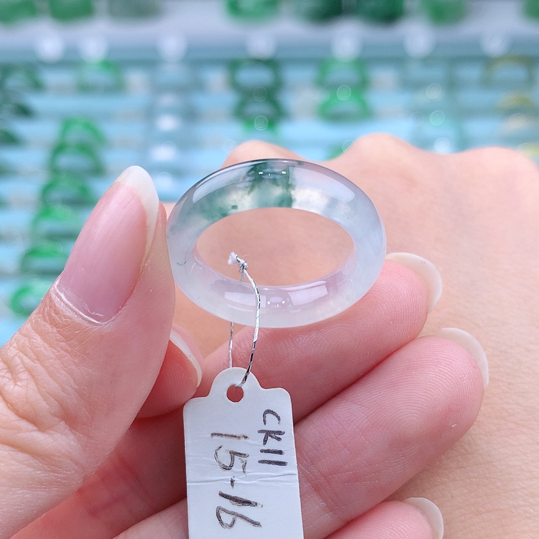 翡翠戒指未镶嵌缅甸翡翠A货