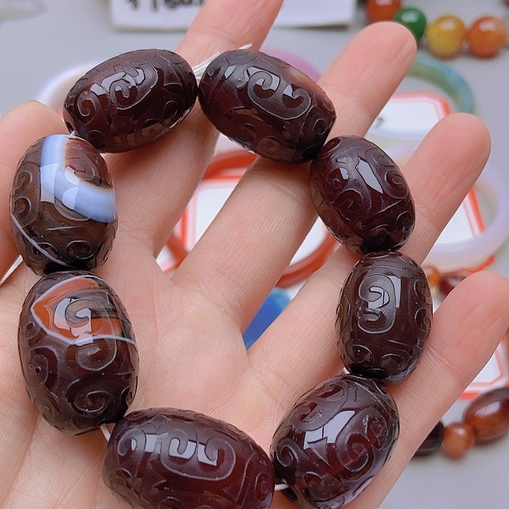 【闪购商品】玛瑙/玉髓珠宝半成品未镶嵌龙*云