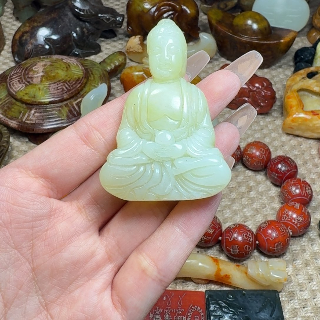 白玉菩提吊坠挂件