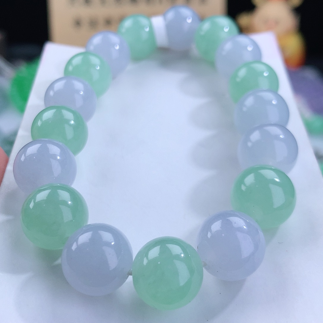 翡翠手链未镶嵌卡12mm