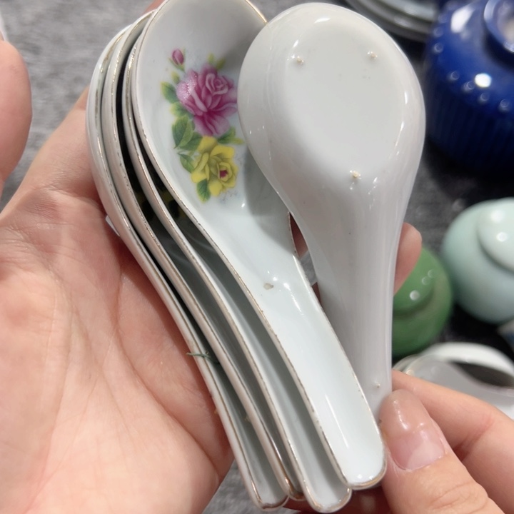景德镇陶瓷高温瓷小汤勺