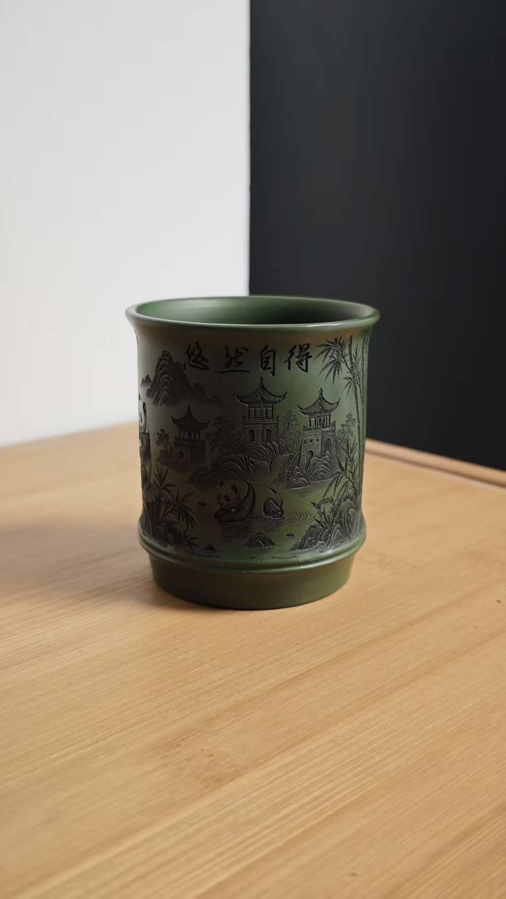 宜兴紫砂竹节杯8128