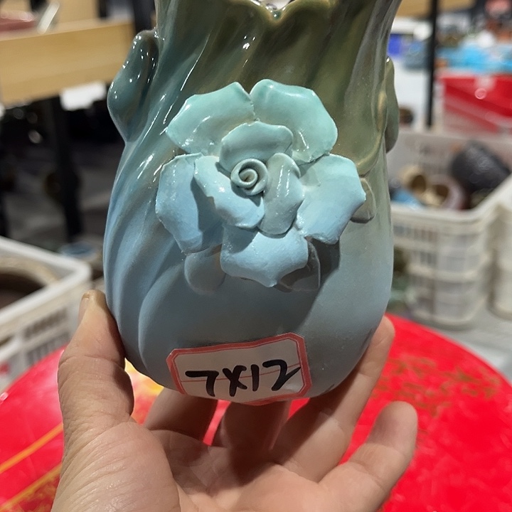 瓷片花盆多肉时尚捏款