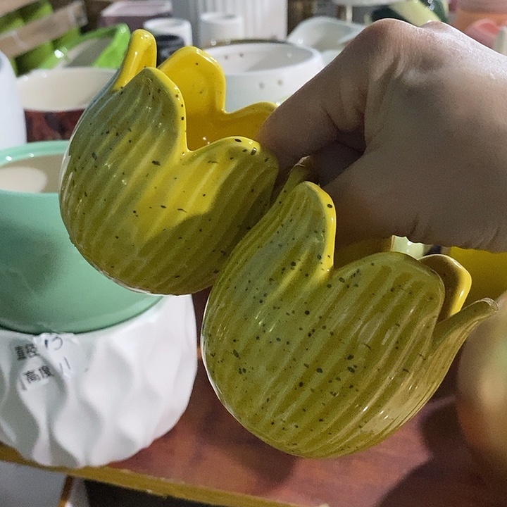 陶盆有孔 瑕疵针孔漏釉介意勿拍外口 7外高7