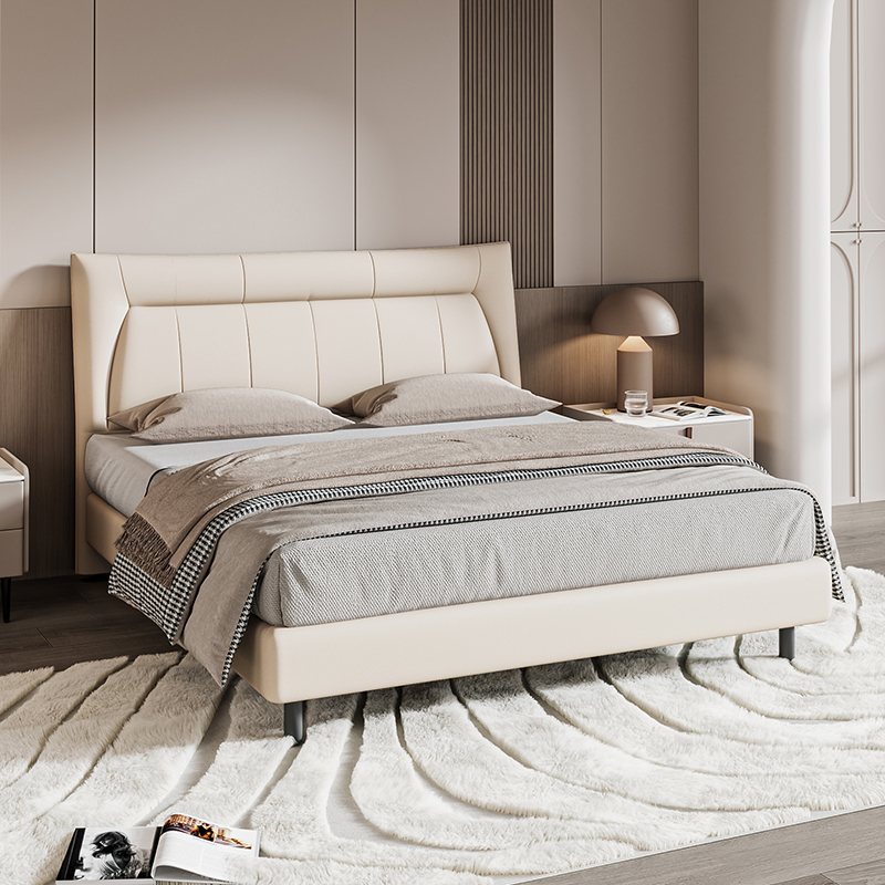 Serta/舒达星诺床架极简双人床真皮床极简床家用【政府补贴】