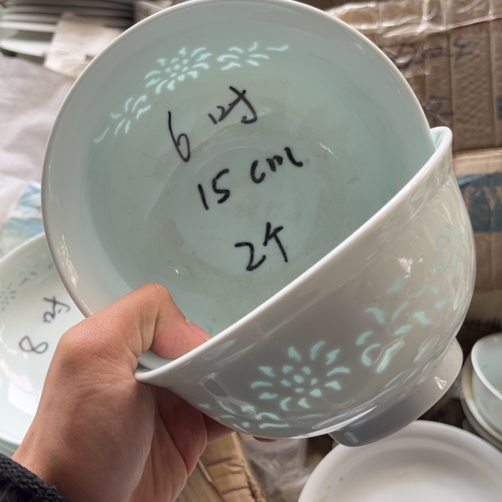 陶碗景德镇高温细白瓷餐具