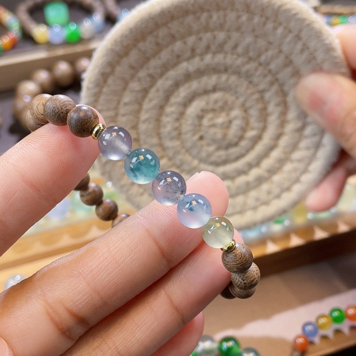 【闪购商品】未镶嵌手链翡翠卡8特色多宝