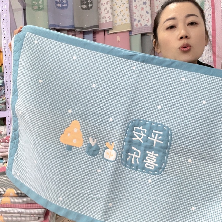 棉特价促销蓝绿色平安喜乐