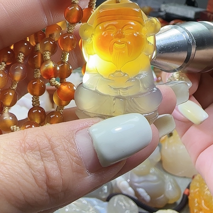 玛瑙/玉髓合金吊坠