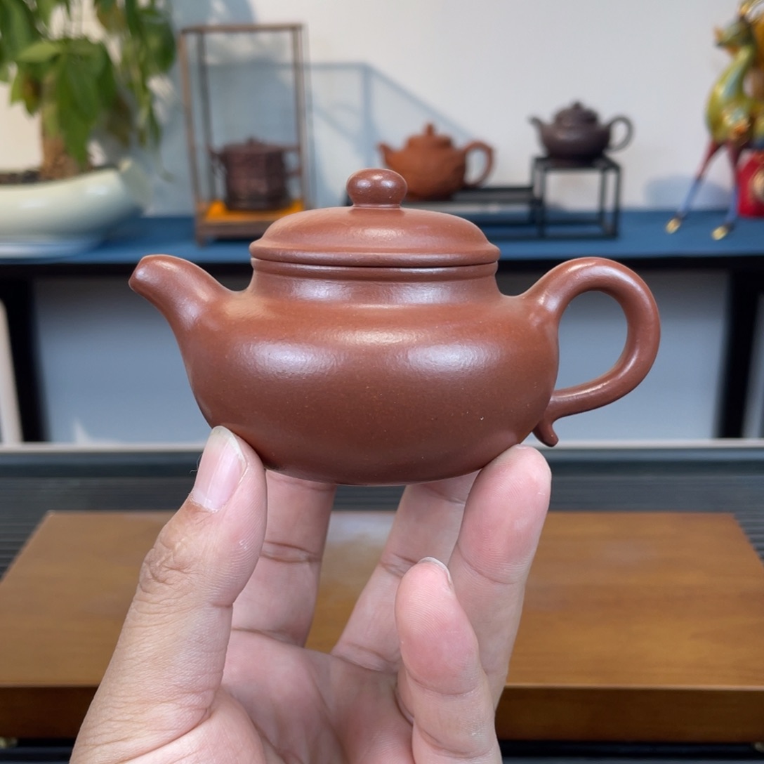 紫砂茶壶红皮龙仿古130cc
