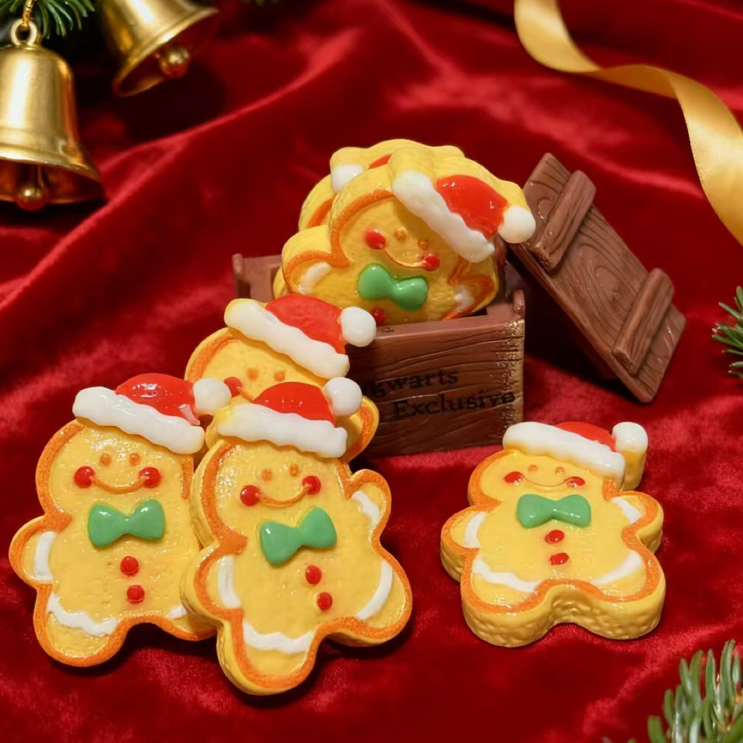 【小鱼仔原创食玩】姜饼人饼干树脂食玩配件浅色亮磨