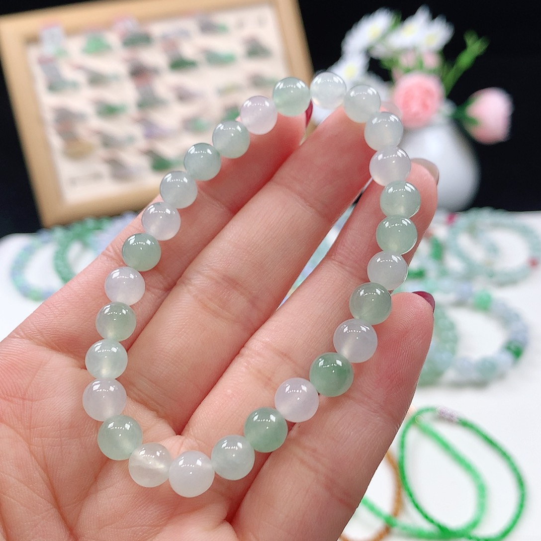 翡翠未镶嵌手链6.7mm