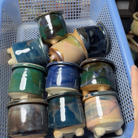 紫砂花盆微瑕702口径5厘米左右