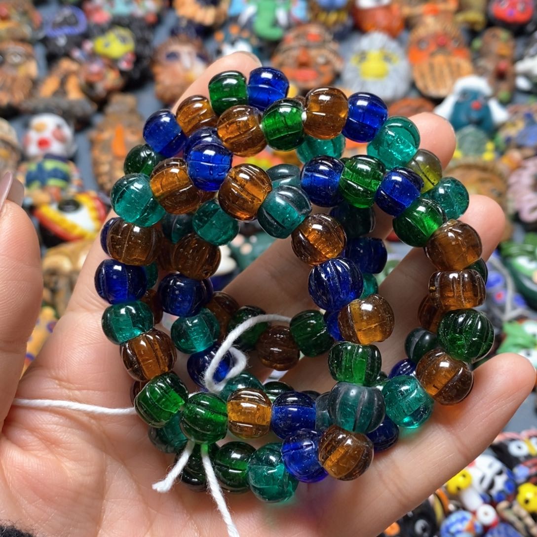 琉璃颈饰印度尼西亚瓜珠链子