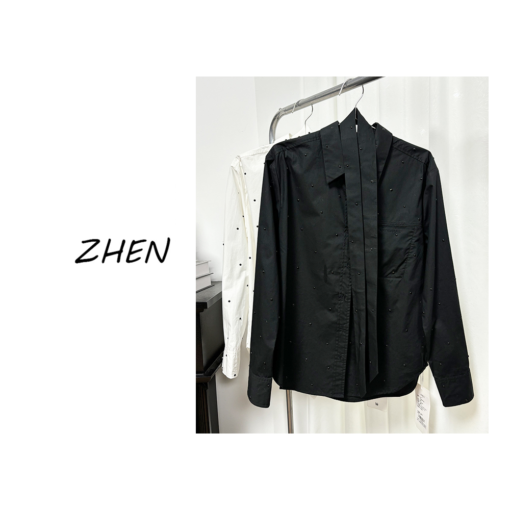 【ZHEN】K1130 2025新款衬衫显瘦时尚百搭设计师轻奢款