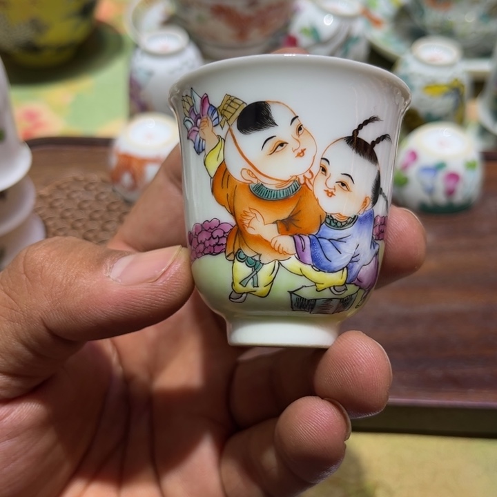 纯手绘精品盖碗杯