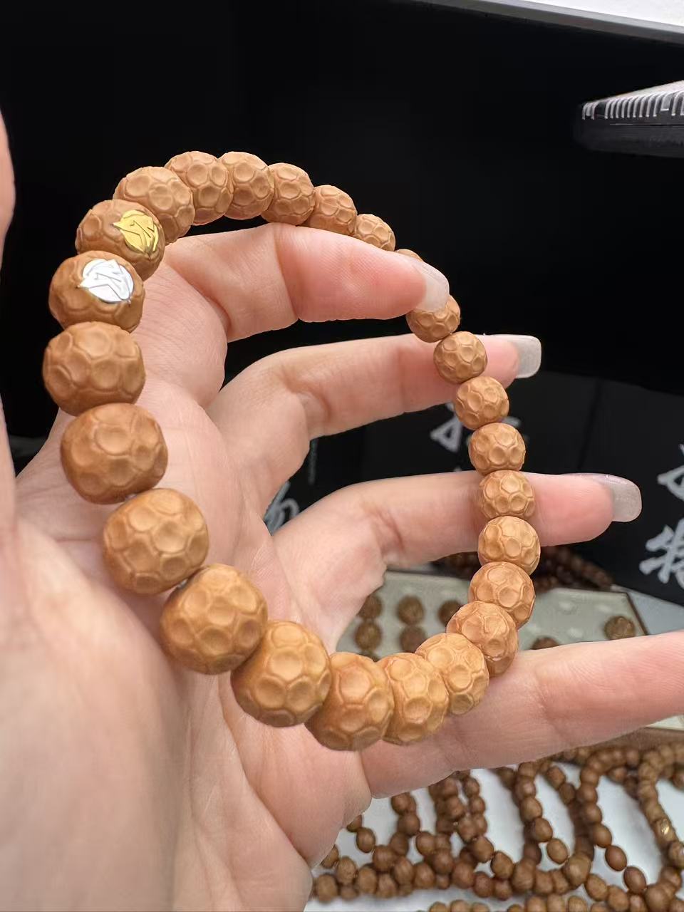 【择物】全品龙甲纯手工雕刻毕业级精工猴头手串，