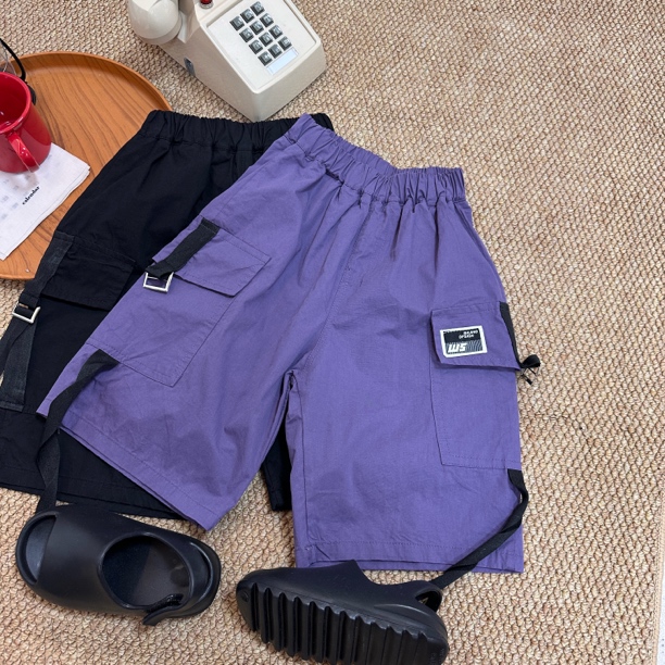 4134男女童潮流时尚百搭炸街夏季工装短裤