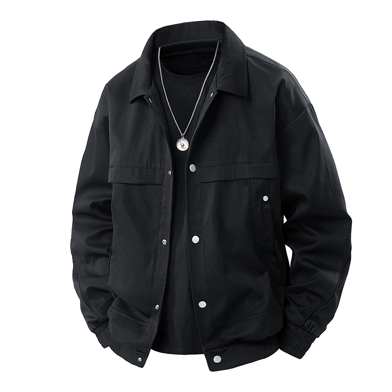 男士秋冬新款大码美式工装复古潮牌外套时尚百搭宽松休闲翻领夹克