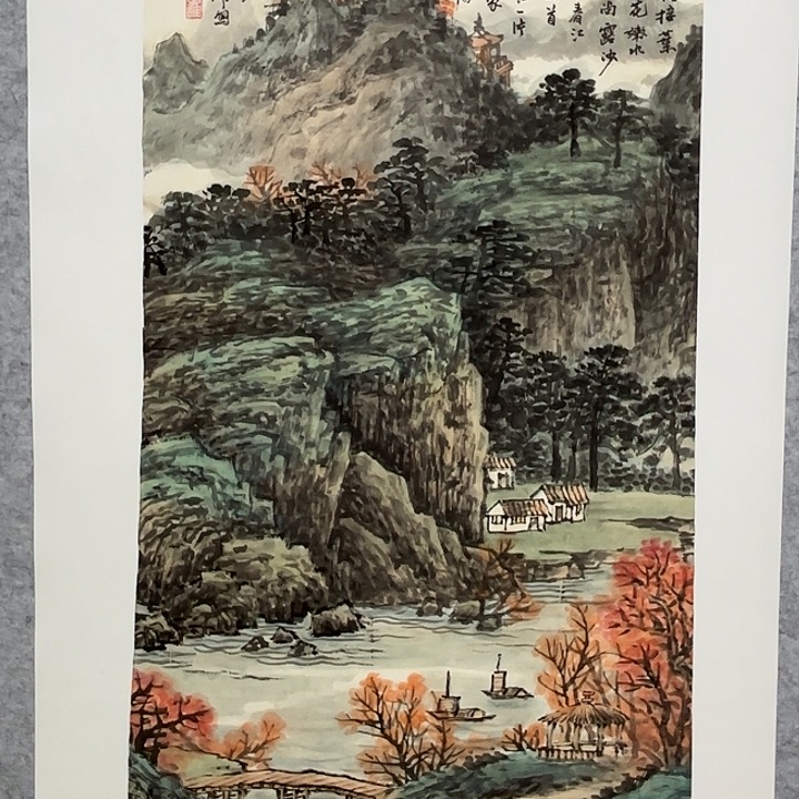 国画春****路花鸟的翅膀是一个巨大的蝴蝶结在