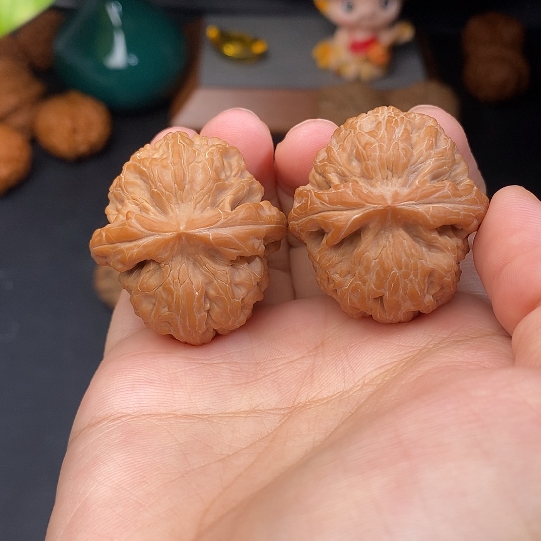 把件文玩核桃红锦鲤全品34