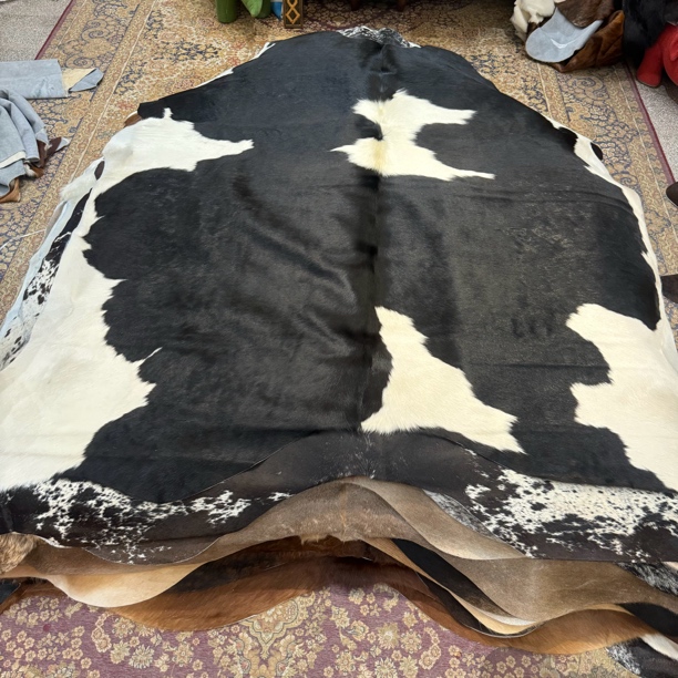 【本尼家】F200 225x230cm专拍牛皮地毯家用轻奢手工