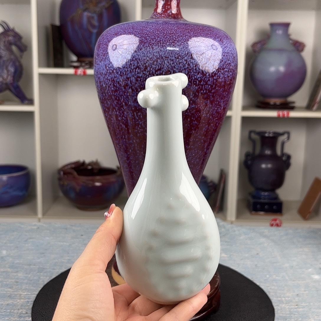 瓷片知音摆件工艺品