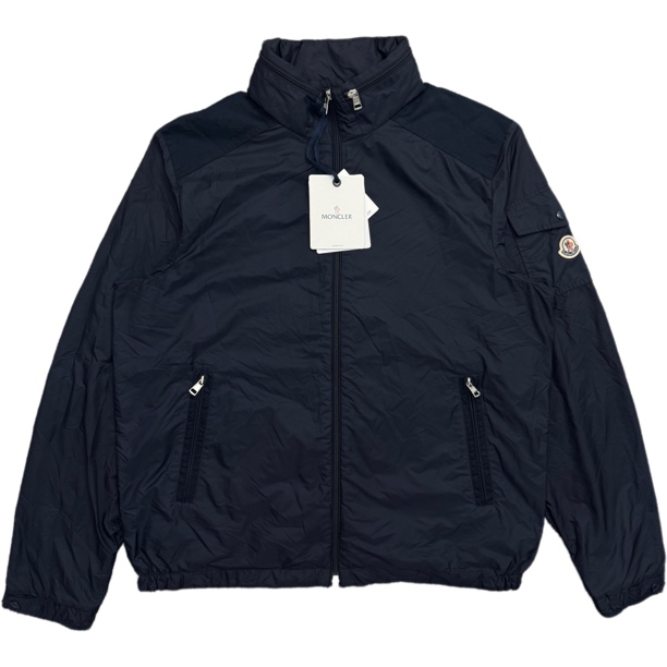 未使用 MONCLER 藏青色尼龙口袋刺绣logo兜帽外套6码