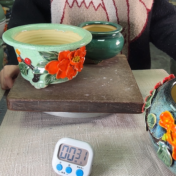 泳坤堂石湾花盆陶瓷