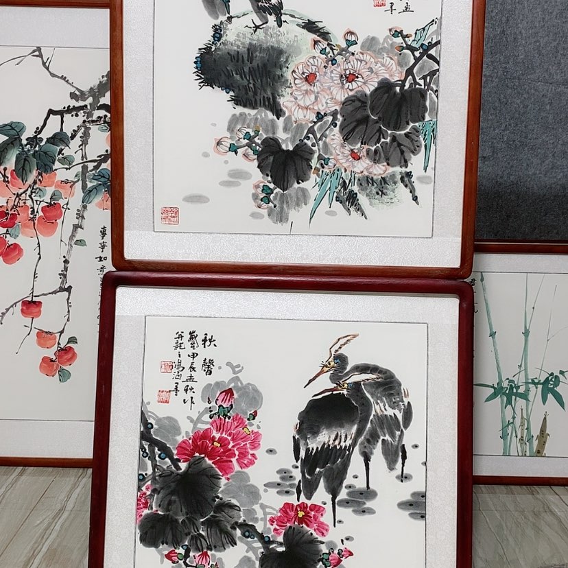 【闪购商品】国画书画作品带框65×65厘米