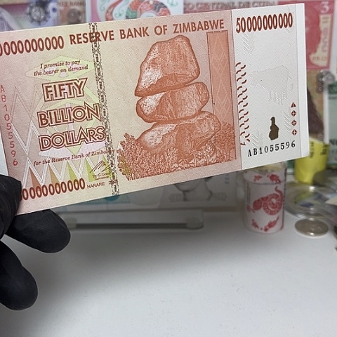 纸币津巴布韦纸币500亿一张