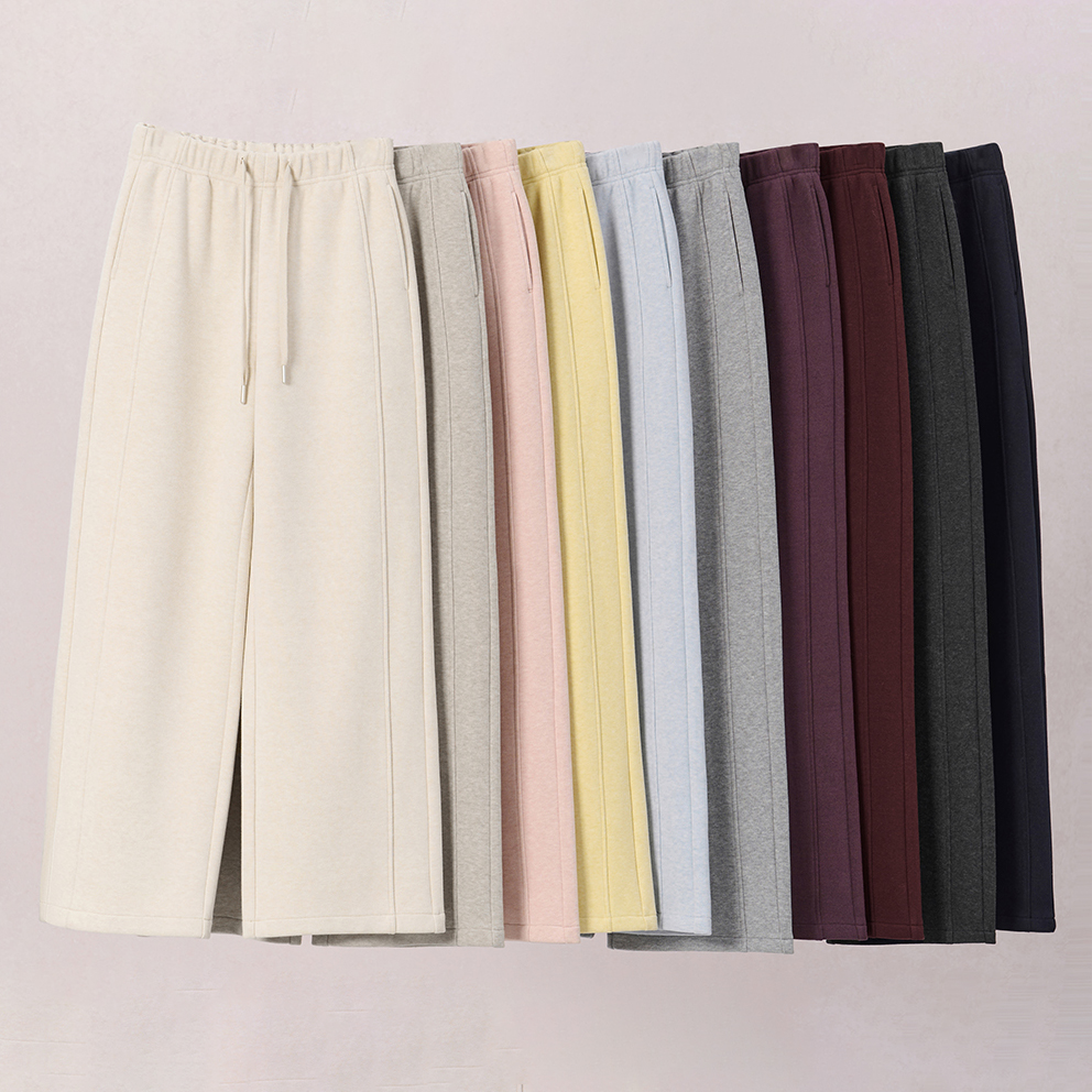 BONAS/宝娜斯直筒裤秋冬山茶油羊毛蚕丝姐妹裤82781-Y