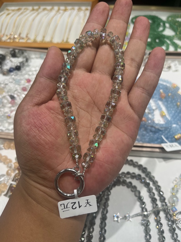 轻奢水晶短款手机链防丢挂绳钥匙扣包包挂饰个性奢华