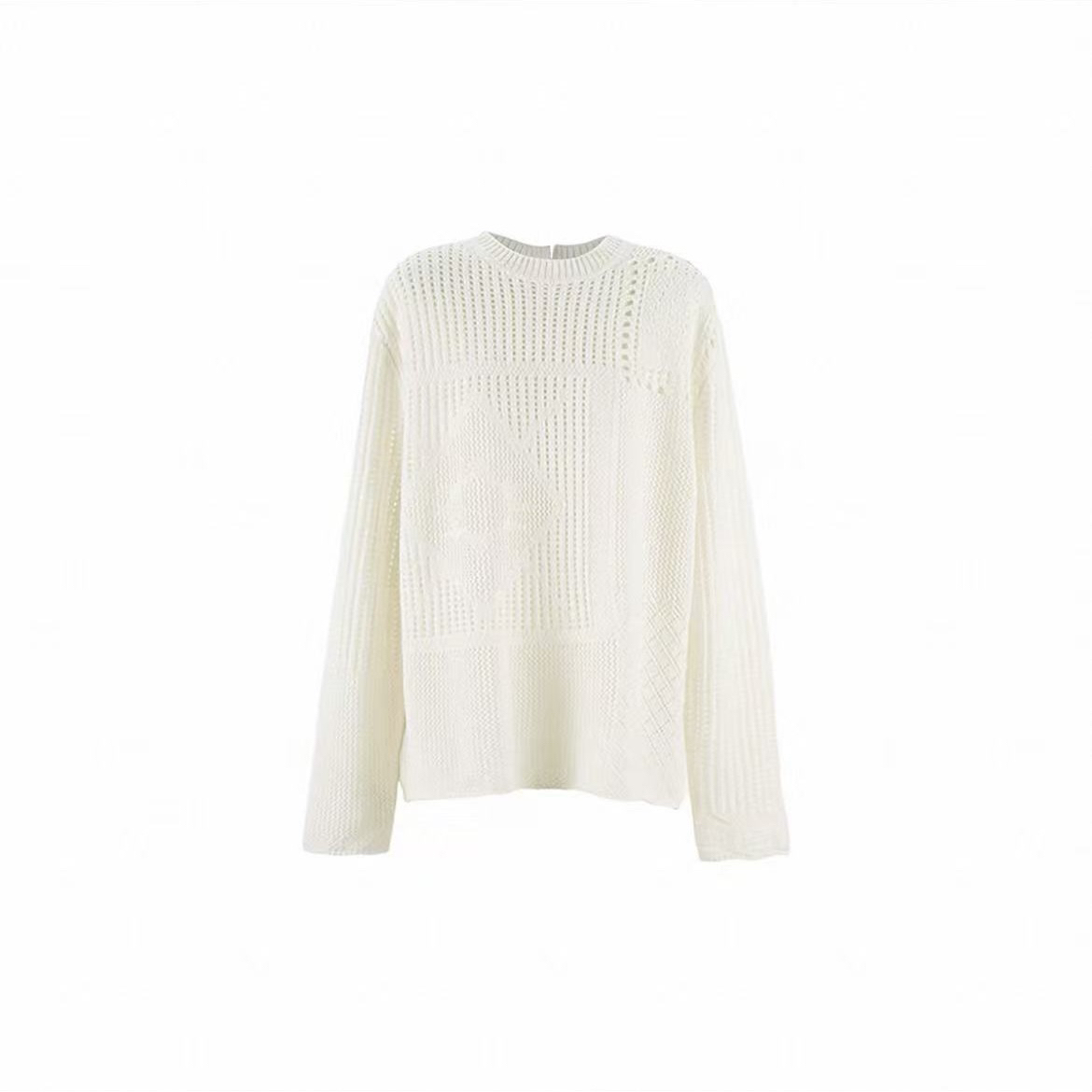 YOEYYOU 设计师品牌 25秋冬新品 方巾钩花毛衫上衣