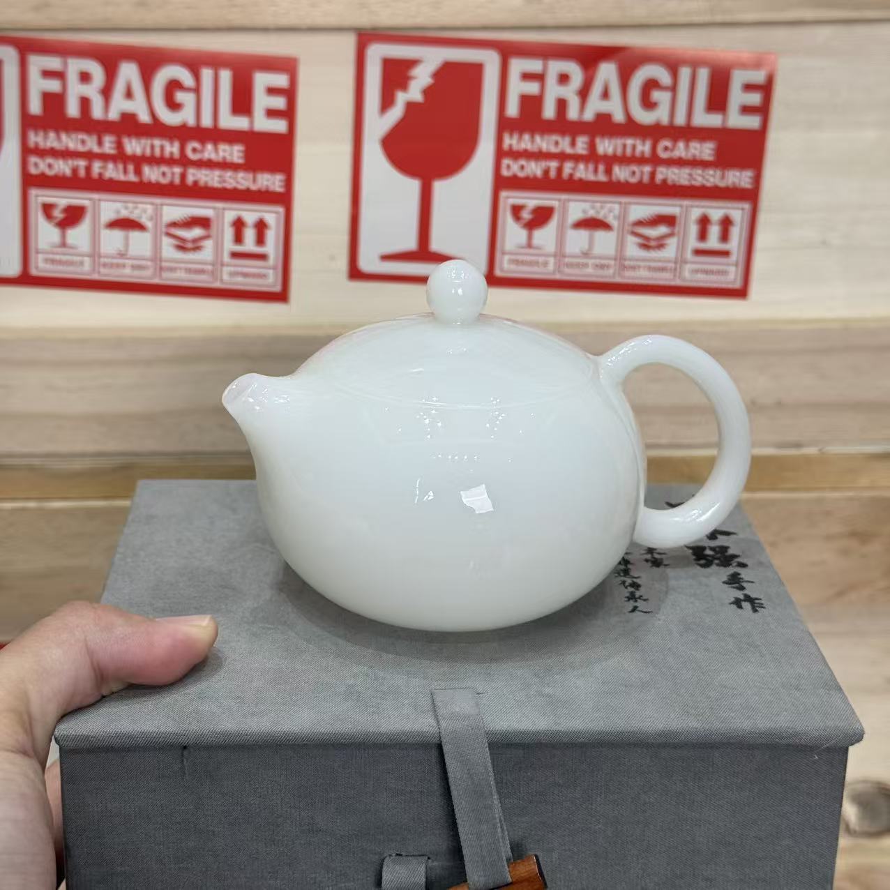 【闪购商品】叶老师手作冰种玉瓷西施壶 1742