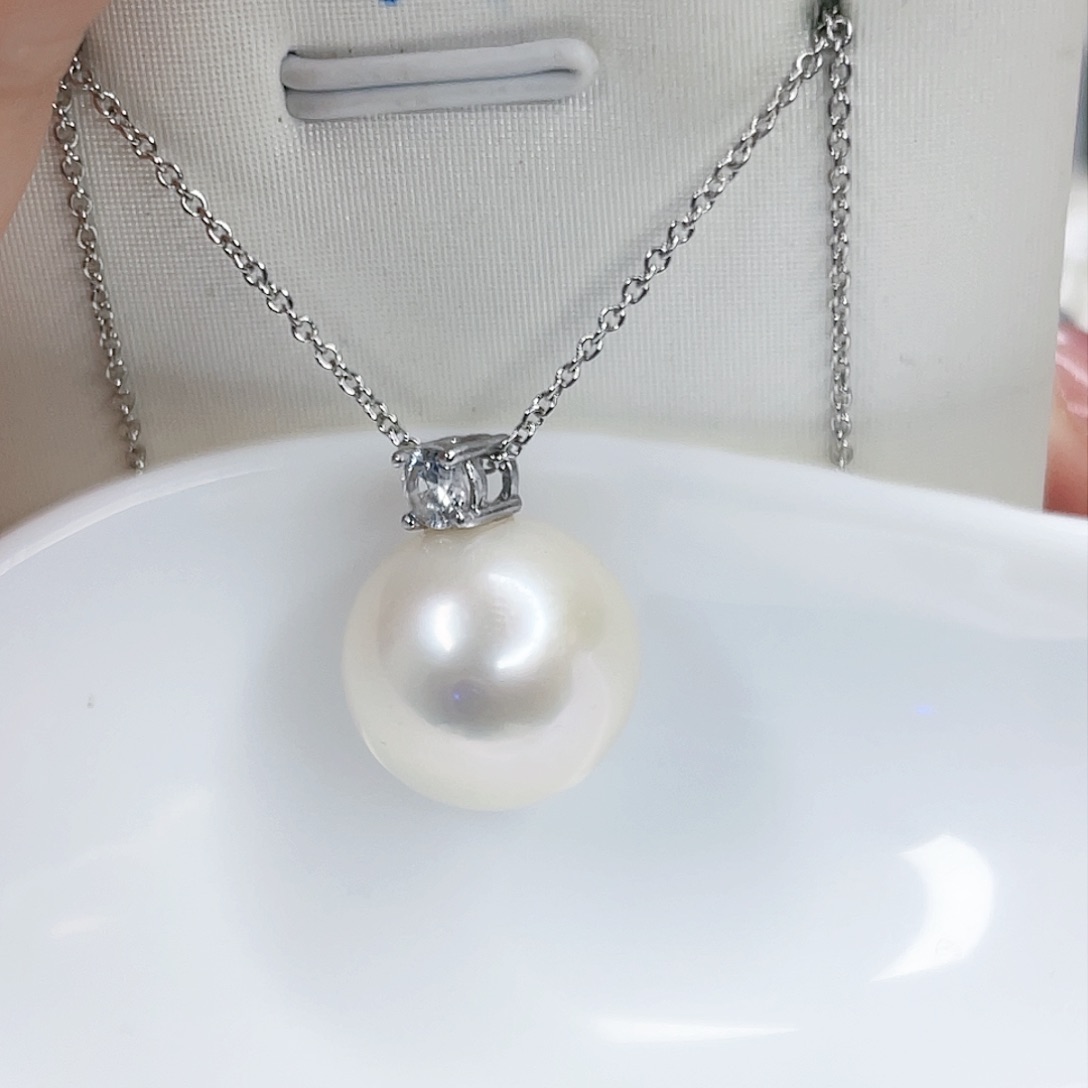 淡水珍珠颈饰银S925镶嵌