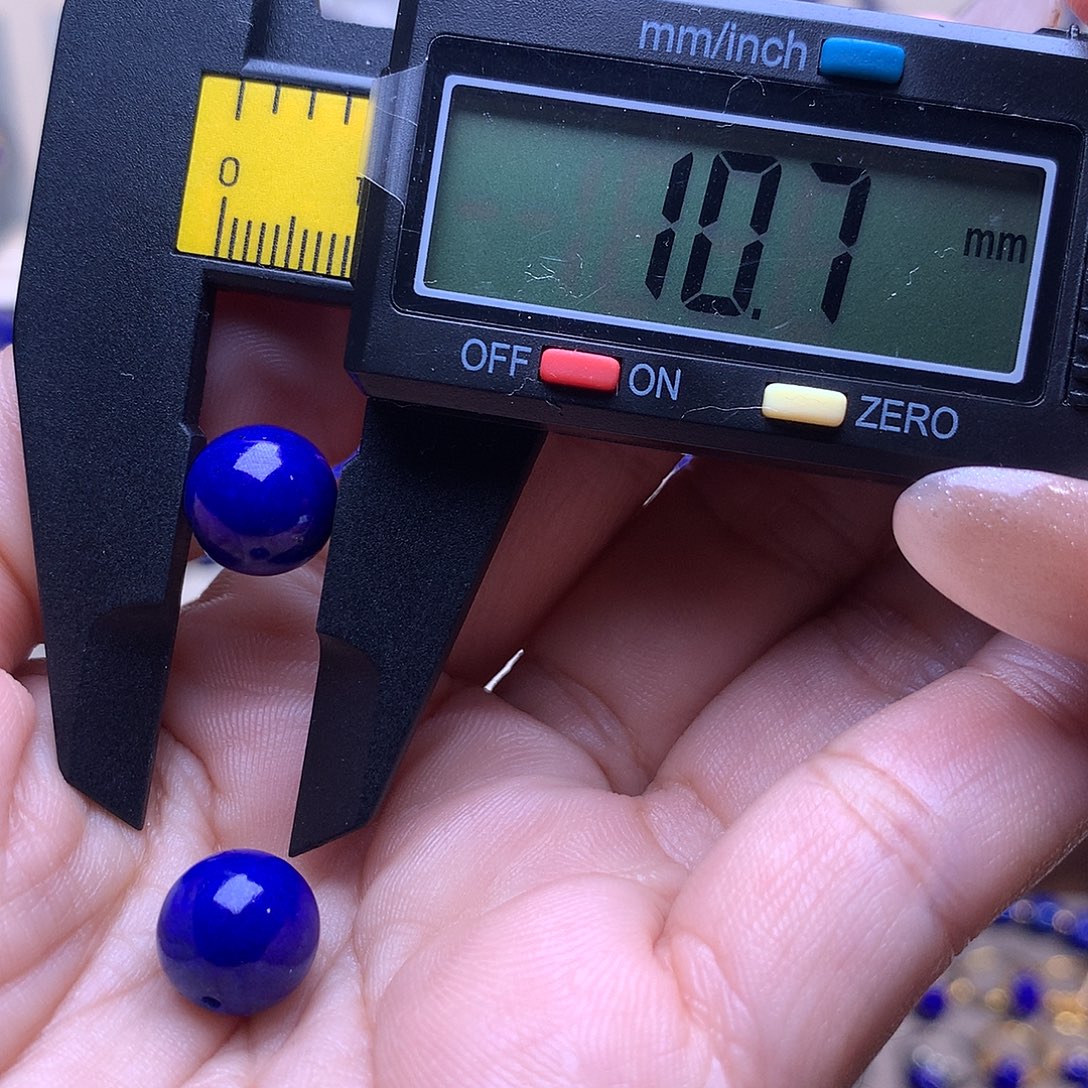 青金石未镶嵌10.7m对珠