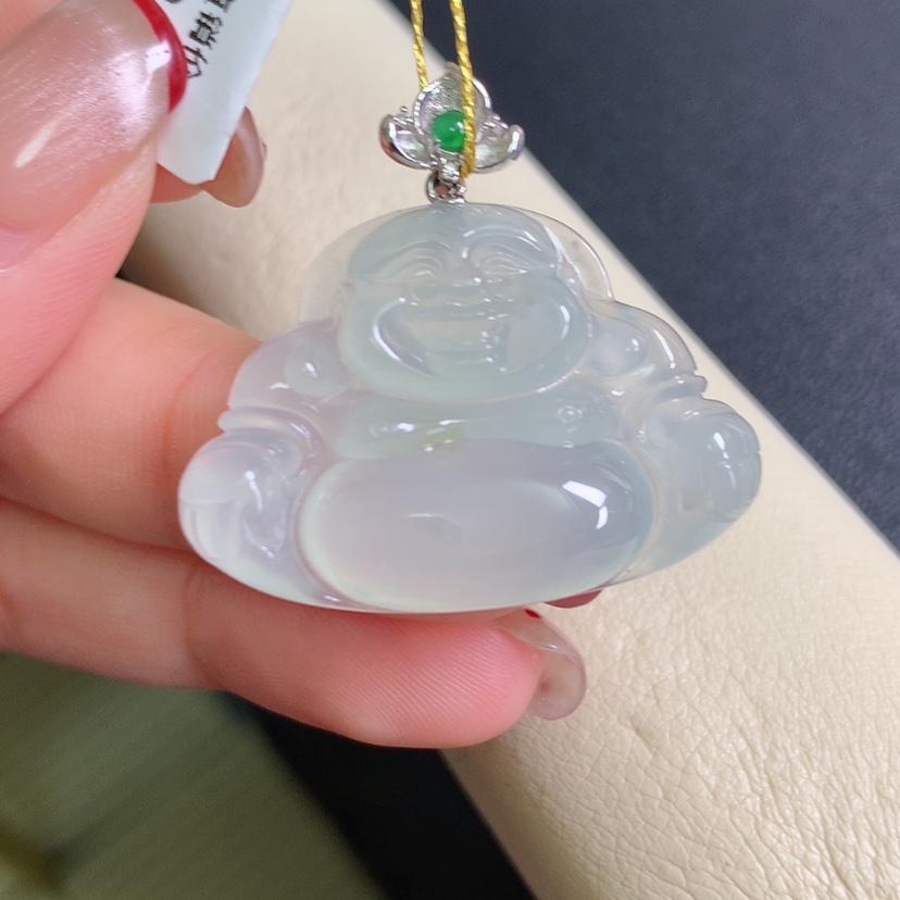 【闪购商品】翡翠颈饰18K金镶嵌佛公