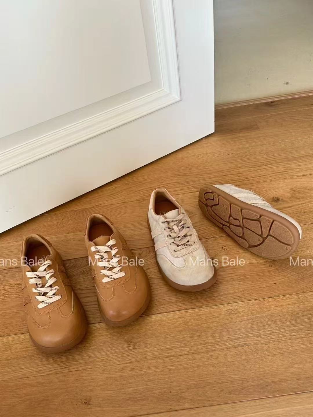 33550-71 复古系带德训鞋休闲圆头低帮板鞋