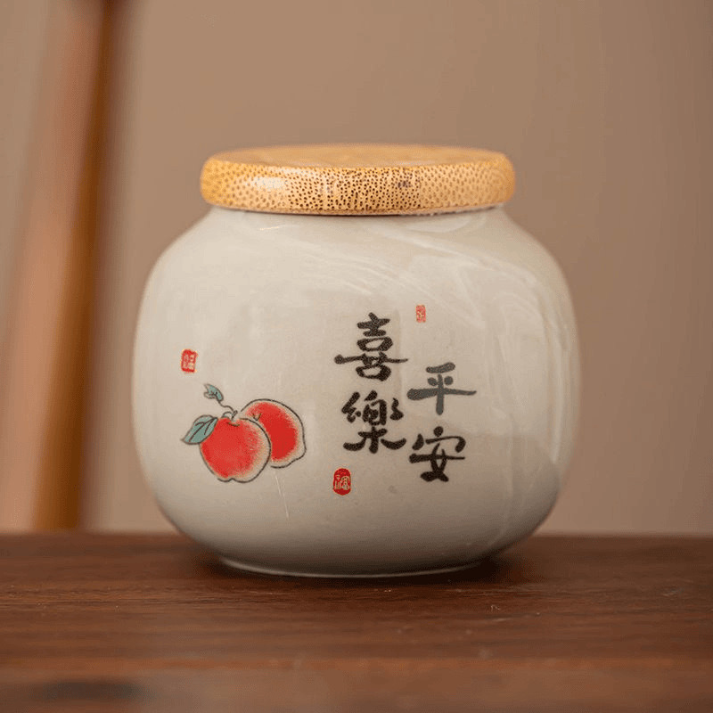 E881-平安喜乐粗陶茶叶罐XMG