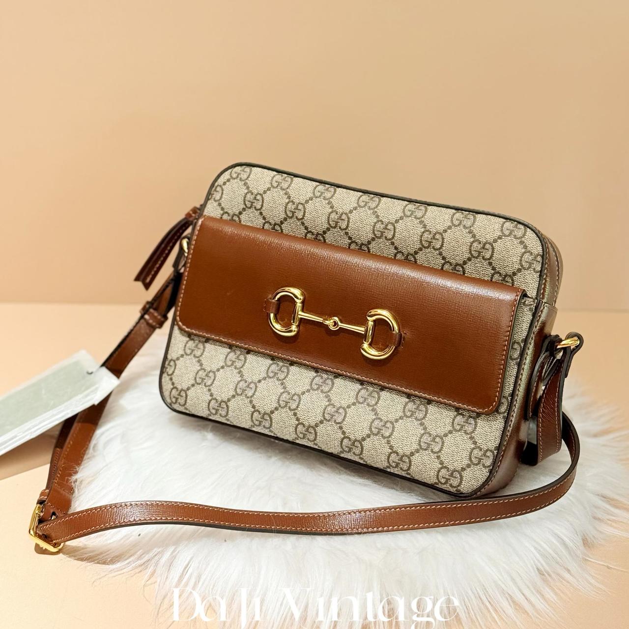 95新 GUCCI/古驰 大吉中古/Gucci古驰1955马鞍相机斜挎包