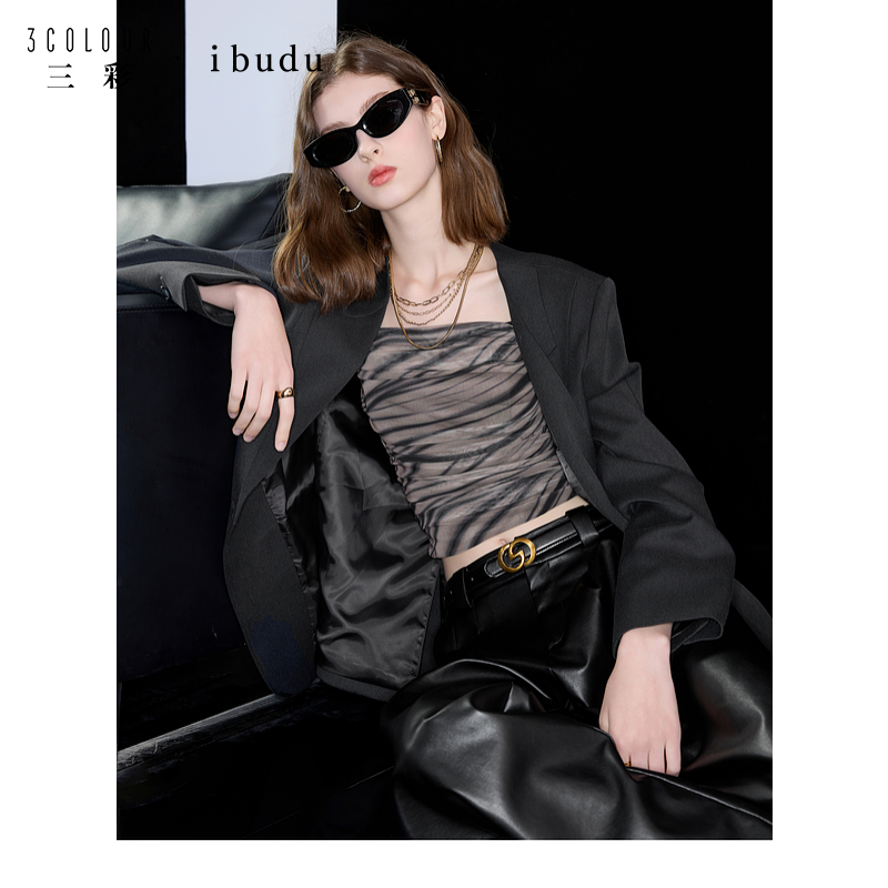 【大瑶专享】E401A0104W00三彩ibudu2025春季新款显瘦西装外套dbx