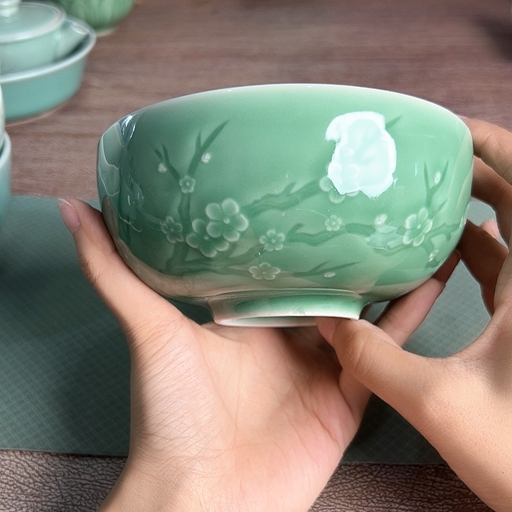 龙泉云间青瓷小米茶器