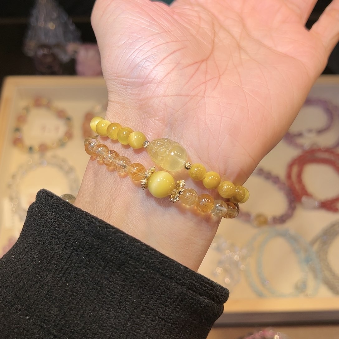 水晶手链未镶嵌金霸