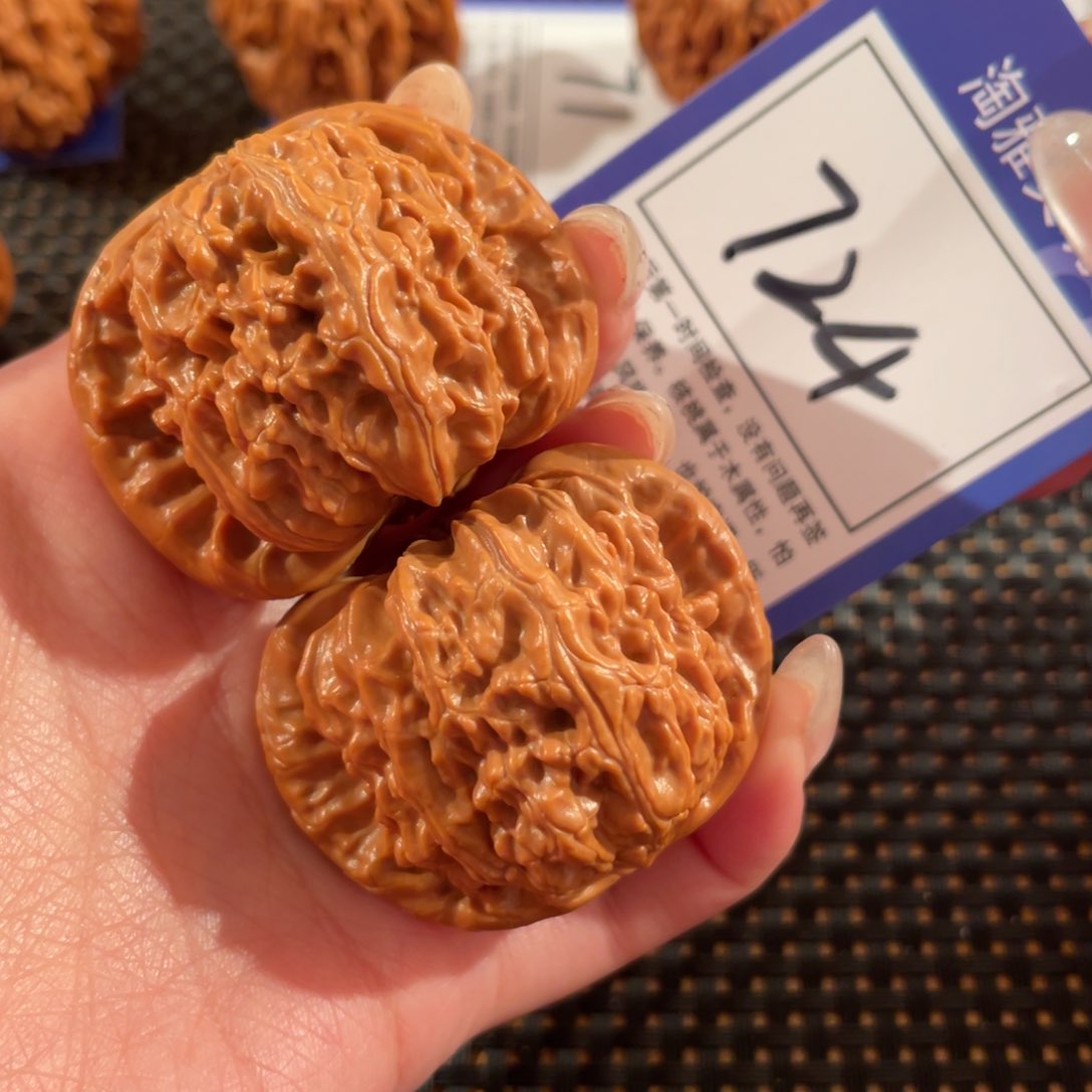 文玩核桃把件724号44尺白狮子