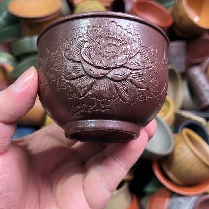 紫砂茶杯全手工紫砂主人杯